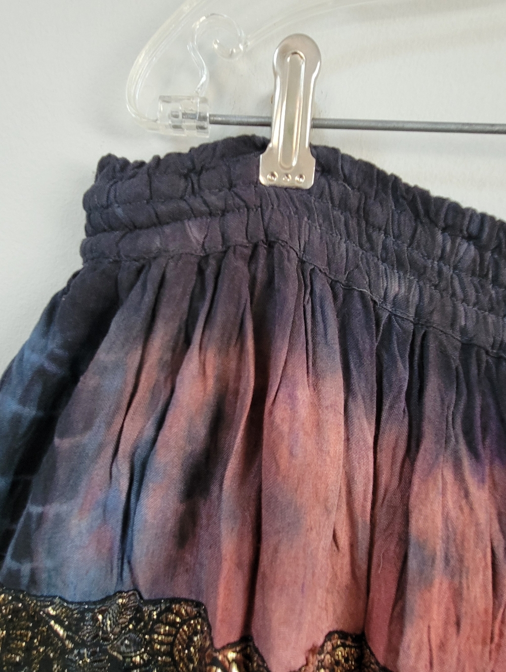 Tie Die Tassle Hippie Boho Women's One Size Skirt Festival Coachella Western - Picture 5 of 7